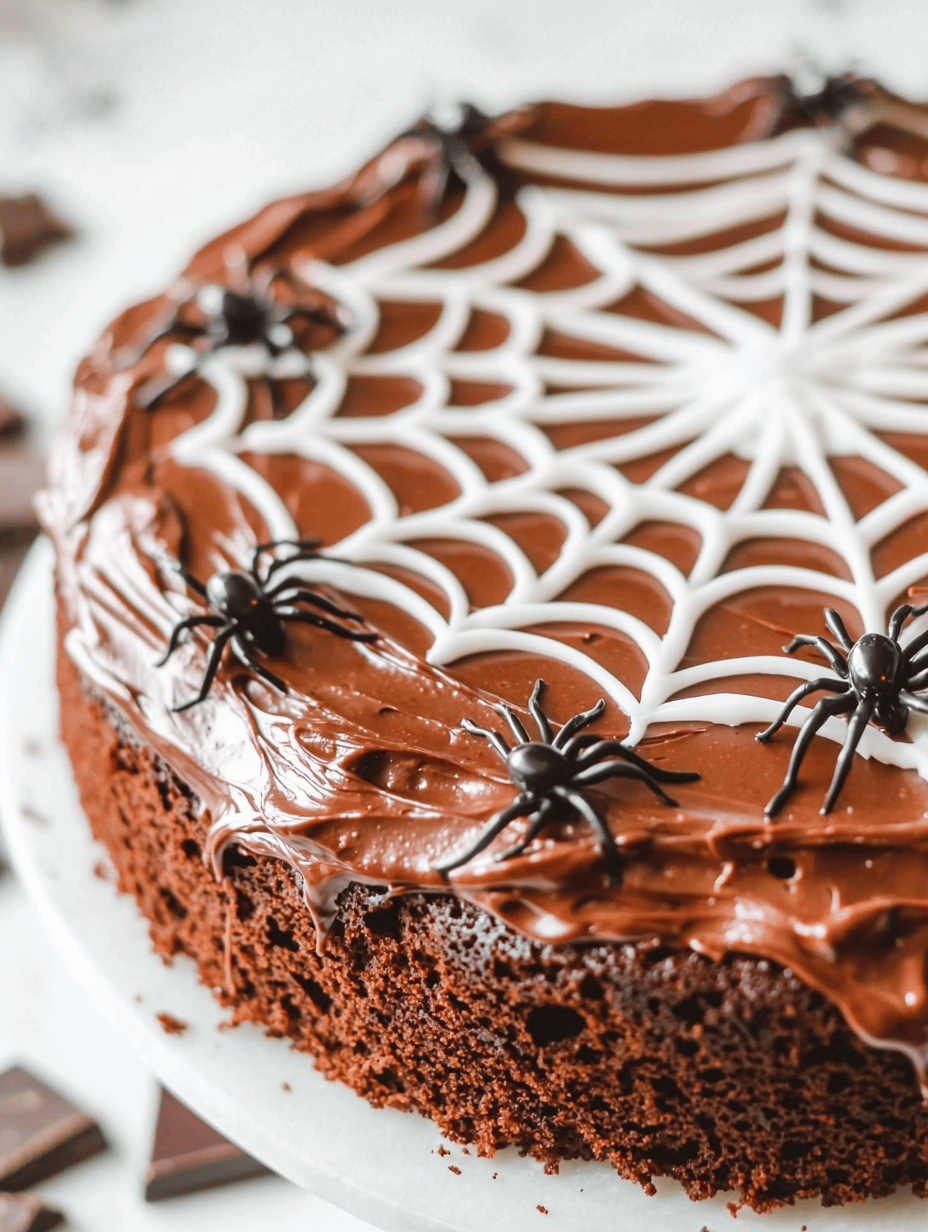 Spooky Elegance: The Halloween Spider Web Cake You Cant Resist
